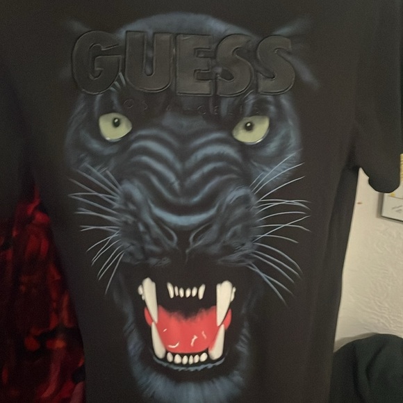 Guess Perrie XL Black Panther Graphic T-Shirt tee - Picture 4 of 7